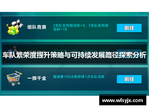 车队繁荣度提升策略与可持续发展路径探索分析